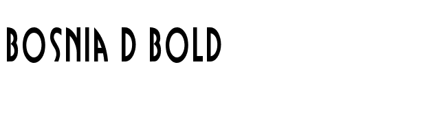 Bosnia D Bold font preview