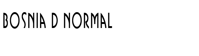 Bosnia D Normal font preview