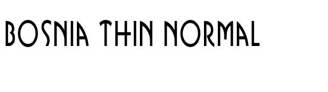 Bosnia Thin Normal font preview