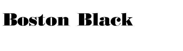 Boston Black font preview