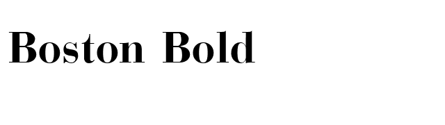 Boston Bold font preview