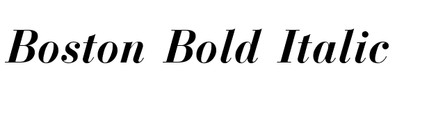 Boston Bold Italic font preview