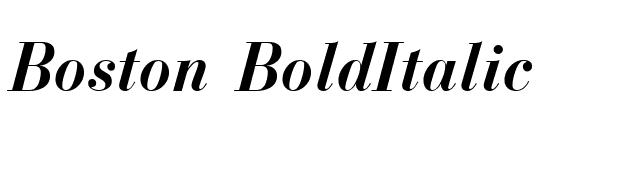 Boston BoldItalic font preview