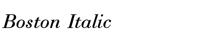 Boston Italic font preview