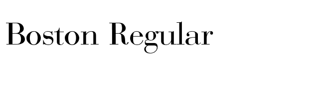 Boston Regular font preview