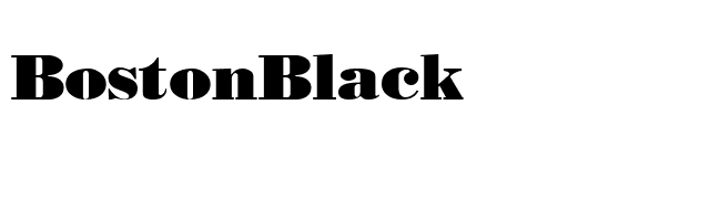 BostonBlack font preview