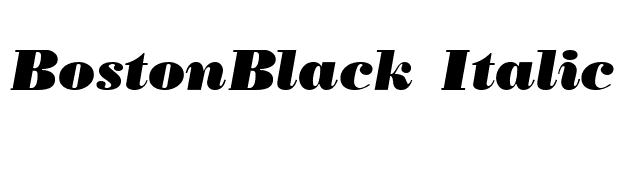 BostonBlack Italic font preview