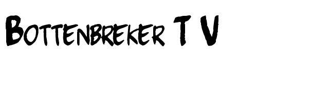 Bottenbreker T.V. font preview