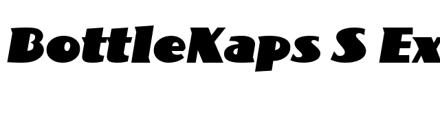 BottleKaps S ExpItalic font preview