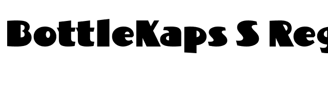 BottleKaps S Regular font preview