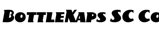 BottleKaps SC CondItalic font preview