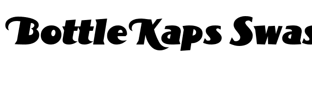 BottleKaps Swash CondIt font preview