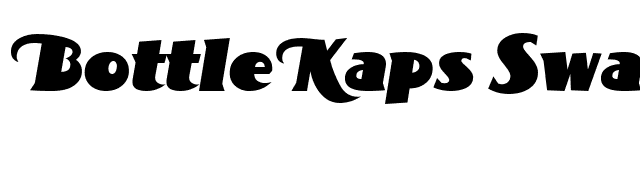 BottleKaps Swash Italic font preview