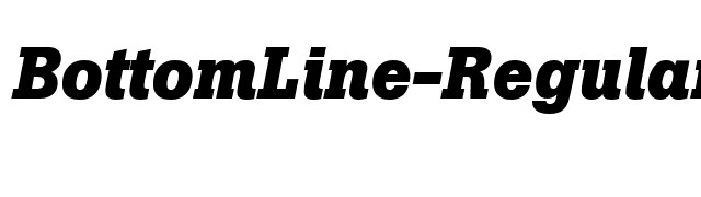 BottomLine-RegularItalic font preview