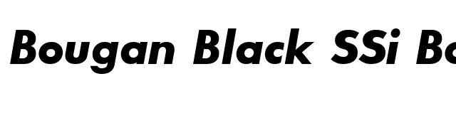 Bougan Black SSi Bold Italic font preview