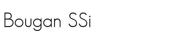 Bougan SSi font preview