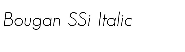 Bougan SSi Italic font preview