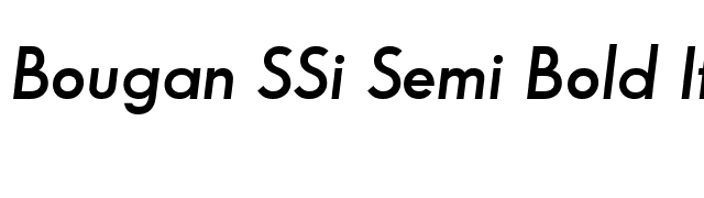 Bougan SSi Semi Bold Italic font preview