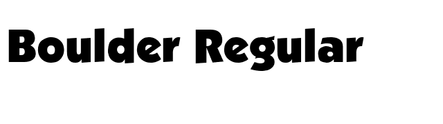 Boulder Regular font preview