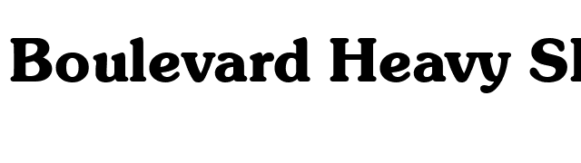 Boulevard Heavy SF Bold font preview