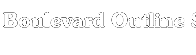 Boulevard Outline SF font preview