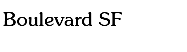 Boulevard SF font preview