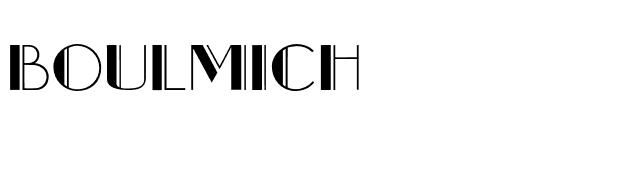 BoulMich font preview