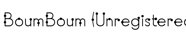 BoumBoum (Unregistered) font preview