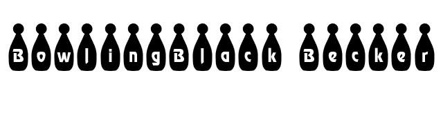 BowlingBlack Becker font preview