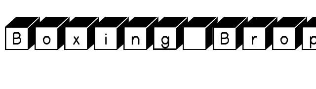 Boxing Brophius font preview