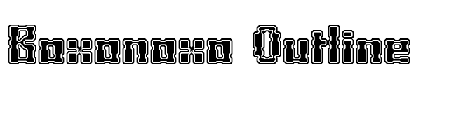 Boxonoxo Outline font preview