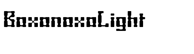 BoxonoxoLight font preview