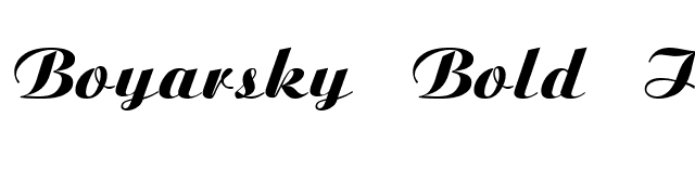 Boyarsky Bold Italic00 font preview