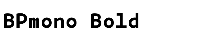 BPmono Bold font preview