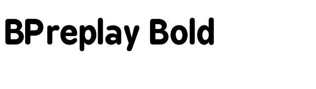 BPreplay Bold font preview