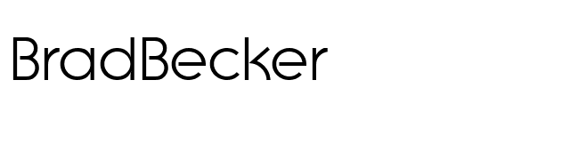 BradBecker font preview