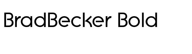 BradBecker Bold font preview