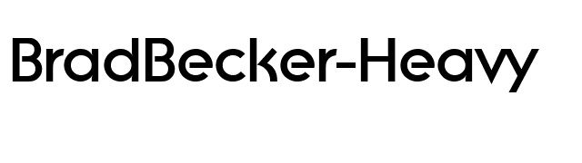 BradBecker-Heavy font preview