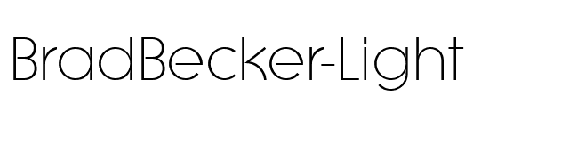 BradBecker-Light font preview