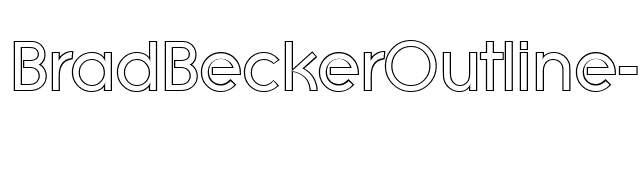 BradBeckerOutline-Bold font preview