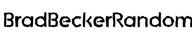 BradBeckerRandom-Heavy-Regular font preview