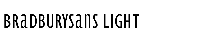 BradburySans Light font preview