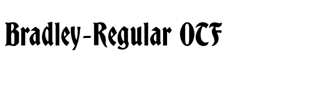 Bradley-Regular OTF font preview