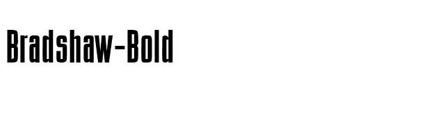 Bradshaw-Bold font preview