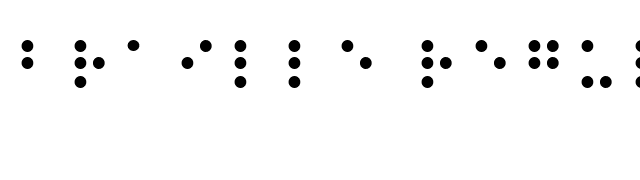 Braille Regular font preview