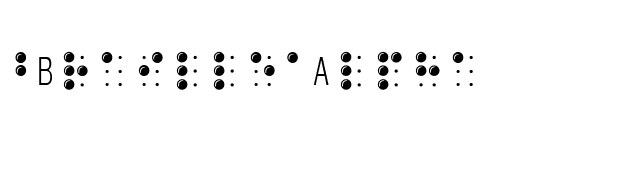 BrailleAlpha font preview