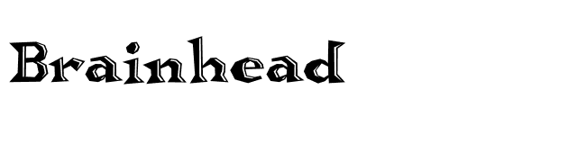 Brainhead font preview