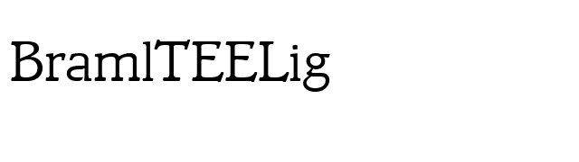 BramlTEELig font preview