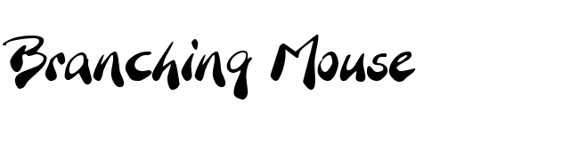 Branching Mouse font preview