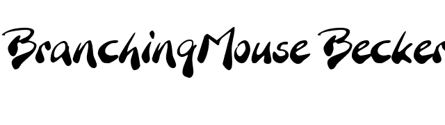 BranchingMouse Becker font preview